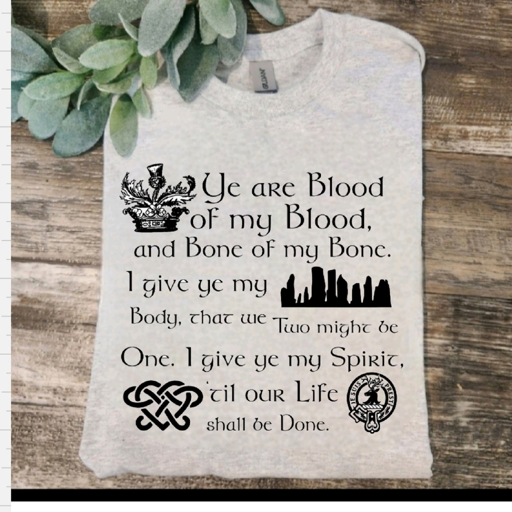 Outlander shirt jamie fraser claire cute popular blood of my blood
